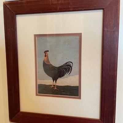 Print Warren Kimble's "Rooster Facing West".