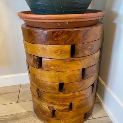 teak wood handmade live edge accent table
