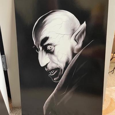 UNIVERSAL MONSTER'S 28"x18" NOSFERATU ART PRINT DAMON BOWIE HAND SIGNED