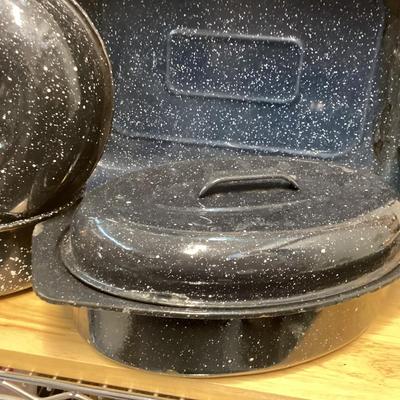 mixed lot of enamel coated cookware