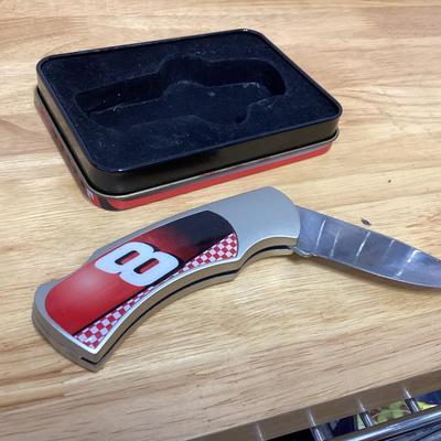 Dale Earnhardt Jr #8 pocket knife in tin
