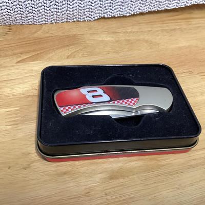 Dale Earnhardt Jr #8 pocket knife in tin