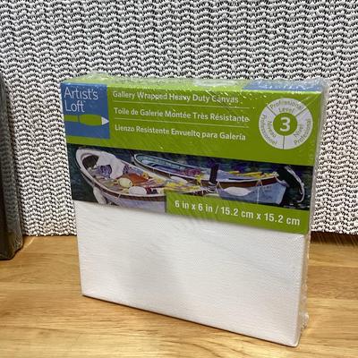 3 packages of small canvases