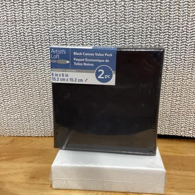 3 packages of small canvases