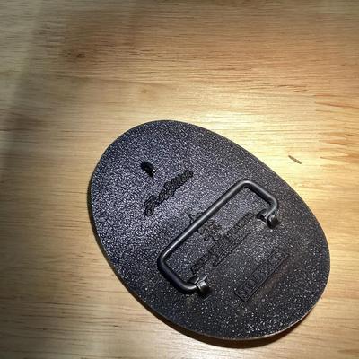 Vintage End of the Trail belt buckle - solid brass based on sculpture by James Fraser