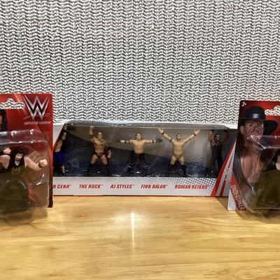 WWE mini action figures new in boxes