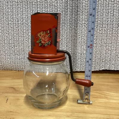 vintage hazel atlas glass nut chopper/grinder