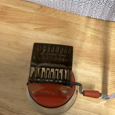 vintage hazel atlas glass nut chopper/grinder