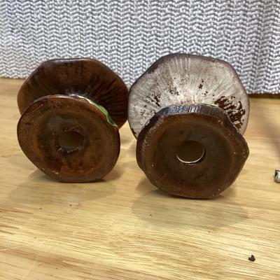 Ceramic mushroom salt and pepper shakers