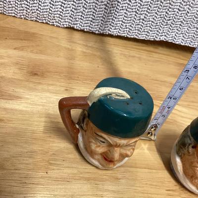 Vintage toby mug style salt and pepper shakers