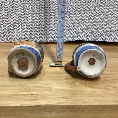 Vintage toby mug style salt and pepper shakers