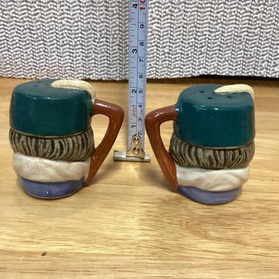 Vintage toby mug style salt and pepper shakers