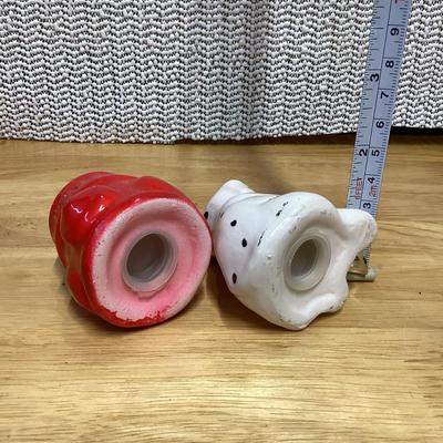 Dalmatian and fire hydrant salt and pepper shaker