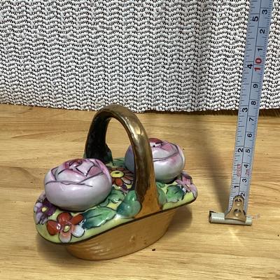 Vintage porcelain shoe with woman and children