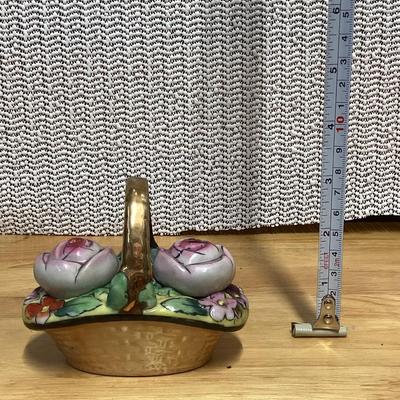 Vintage porcelain shoe with woman and children