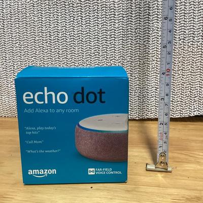 Echo dot speaker in box