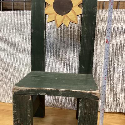 Doll size wooden chair