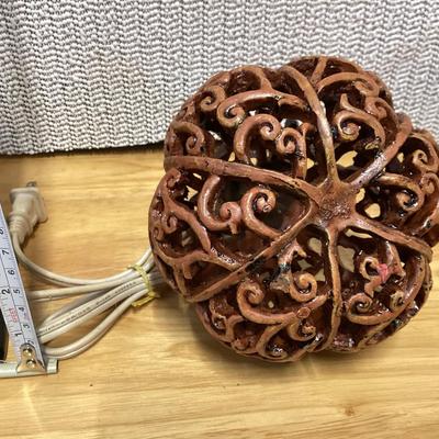 Ceramic wax warmer and a decorative pottery pumpkin