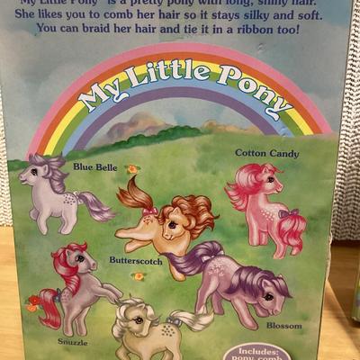 Hasbro My Little Pony 35th Anniversary Original 1983 Collection Blue Belle and Cotton Candy. 