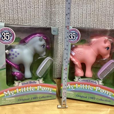 Hasbro My Little Pony 35th Anniversary Original 1983 Collection Blue Belle and Cotton Candy. 