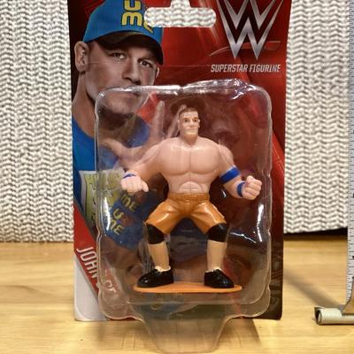 WWE John Cena Superstar Figurine, approximately 3 inches