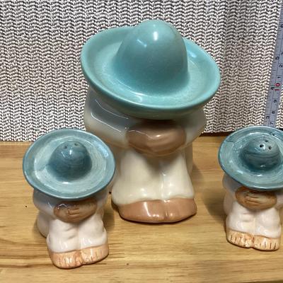 Sleeping Pedro salt and pepper shaker and a larger one for décor