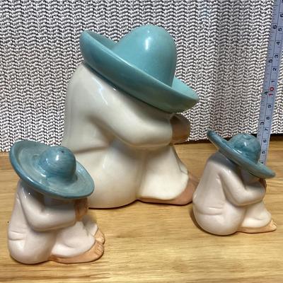 Sleeping Pedro salt and pepper shaker and a larger one for décor