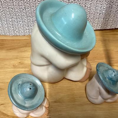 Sleeping Pedro salt and pepper shaker and a larger one for décor