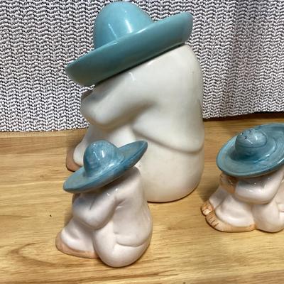 Sleeping Pedro salt and pepper shaker and a larger one for décor