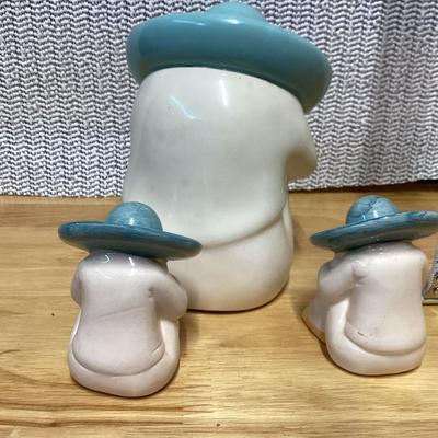 Sleeping Pedro salt and pepper shaker and a larger one for décor
