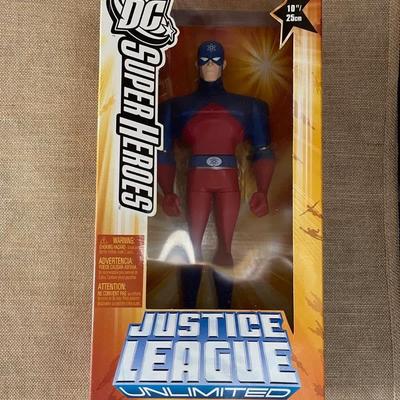 Mattel DC Super Heroes Justice League Unlimited The Atom 10" action figure.