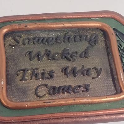 Sand Mortar Cast Wall Decor 'Something Wicked This Way Comes'