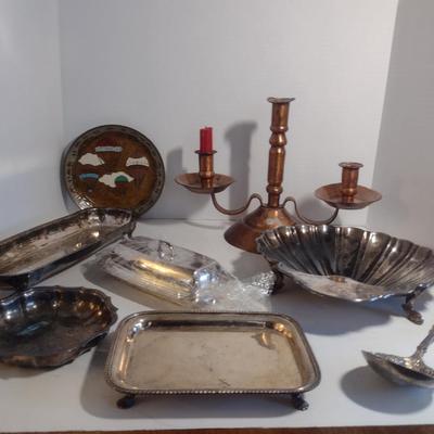 Metal Serve Ware and Home Decor Assortment