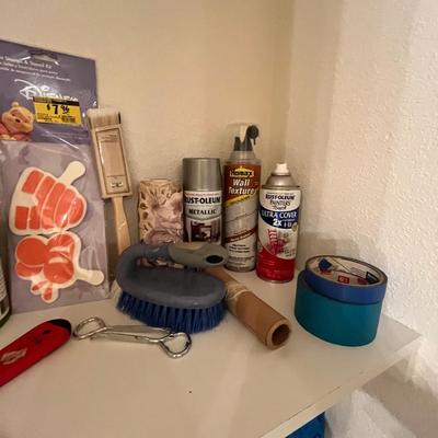 Lot 21 Closet of paint & supplies