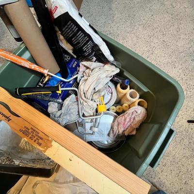 Lot 22 Tote of paint supplies