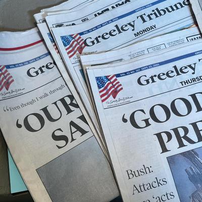 Lot 38 Vintage newspapers