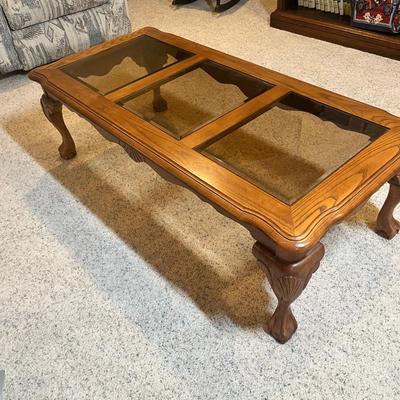 Lot 40 3 glass coffee table