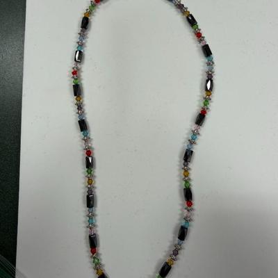 Sale Photo Thumbnail #94: Magnetic Hematite and Multicolored Beaded Necklace and Two Bracelets
