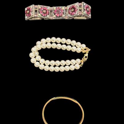 Sale Photo Thumbnail #101: Set of 3 Vintage Bracelets