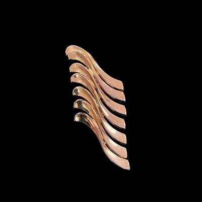 Sale Photo Thumbnail #113: Vintage Gold Tone Wavy Brooch by Marvella