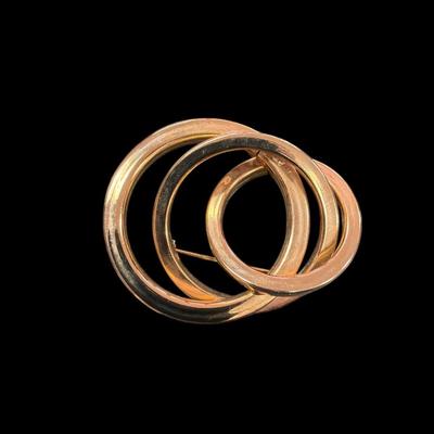 Sale Photo Thumbnail #116: Set of Three Vintage Gold Tone Abstract Brooches