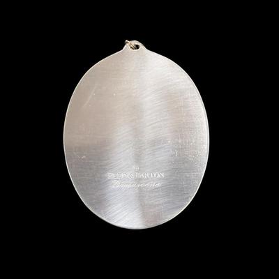 Sale Photo Thumbnail #141: Vintage Reed & Barton Damascene Pendant with Bird and Floral Motif