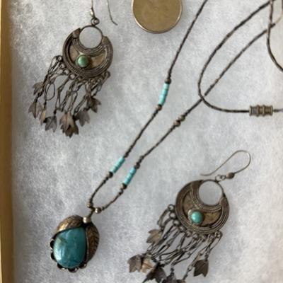 Sale Photo Thumbnail #235: Probably Tibetan silver, Nepali design.  Also called Bohemian style.