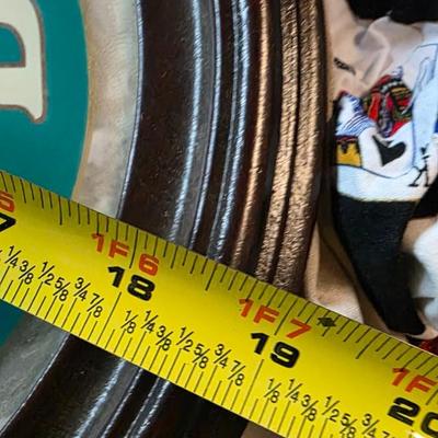 Vintage Steinlager New Zealand Lager Beer Oval Mirror Sign in Wood Frame – Bar Decor