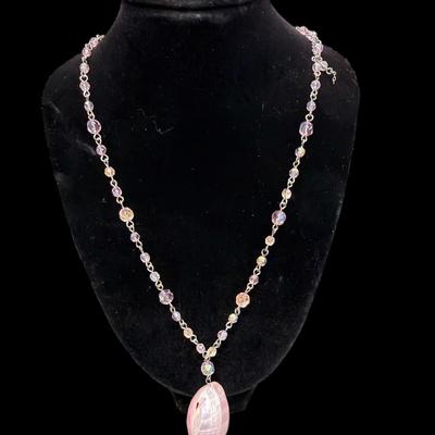 Sale Photo Thumbnail #146: Set Of Four Silver Toned Fashion Necklaces