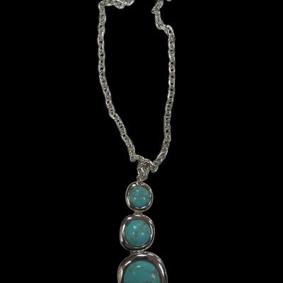 Sale Photo Thumbnail #158: Set of Three Fashion Necklaces with Colorful Beads and Metal Chains