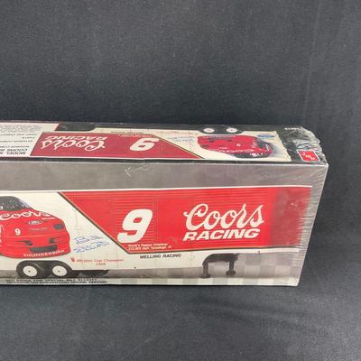 -100- 1:25 SCALE | Coors Bill Elliott Stock Car Transporter | Sealed