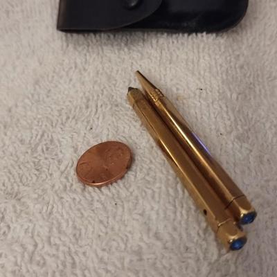 Beautiful Miniature Jeweled Pen & Pencil Set