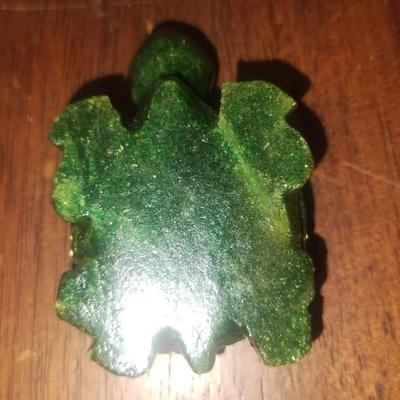 Natural Jade Meena Art Tortoise Statue, Prosperity
