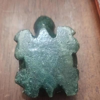 Natural Jade Meena Art Tortoise Statue, Prosperity